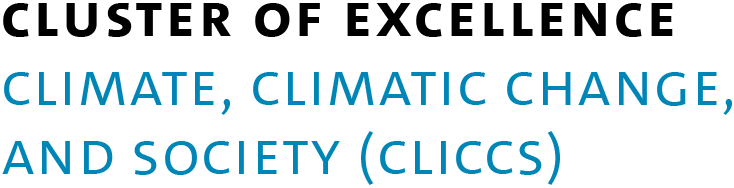 Word mark of the Cluster of Excellence "Climate, Climatic Change, and Society" (CLICCS).